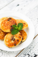 Delicious homemade cheese pancakes