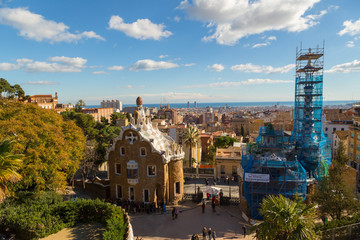 Le parc Guell de Antonio Gaudi à Barcelone