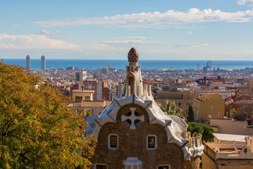 Le parc Guell de Antonio Gaudi à Barcelone