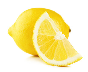 Juicy lemon isolated on white