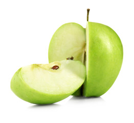 Juicy apple isolated on white