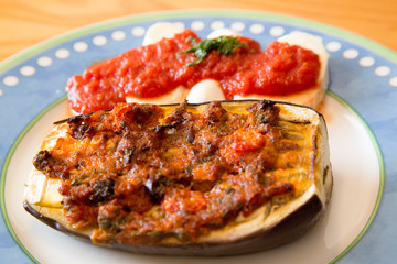 Grilled Aubergines And Mozzarella