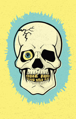 Retro "Off Print" Skull