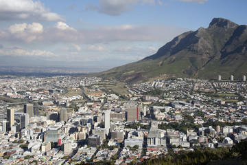 City centre Cape Town below Table Mountain South Africa