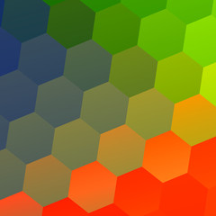 Colorful Abstract Geometric Background with Hexagonal Shapes -