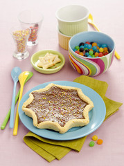 tart with chocolate