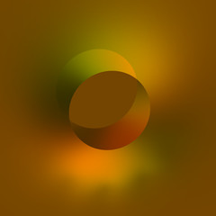 Flat 3d Isometric Hole - Abstract Orange Background - Modern