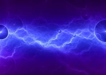 Blue electric lighting, abstract electrical background