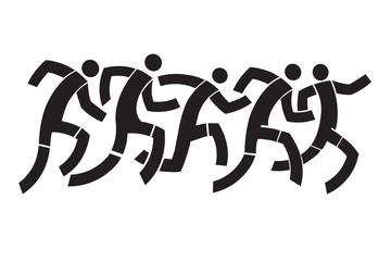 Runners abstract symbol