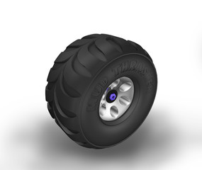 Off-road cartoon tyre.