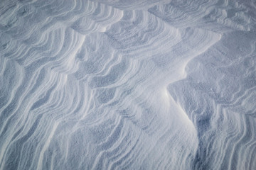 abstract waves in the snow