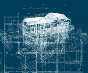 blue building structure