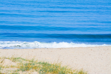 small waves by the shore