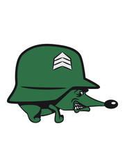 Hedgehog military helmet soldier