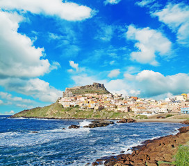 Fototapeta na wymiar Castelsardo coastline under a scenic sky