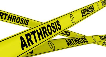 Артроз (arthrosis). Желтая оградительная лента