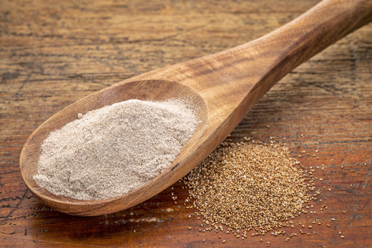 teff grain and flour