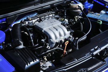 car, engine, clean, new, raised, cover, horse