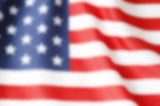 Blurry America flag