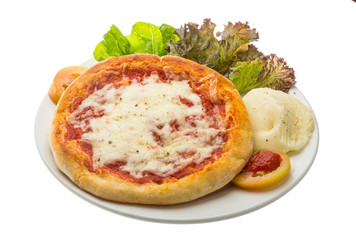 Pizza with tomato and cheese