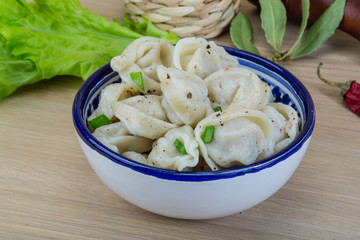 Boiled russian dumplings