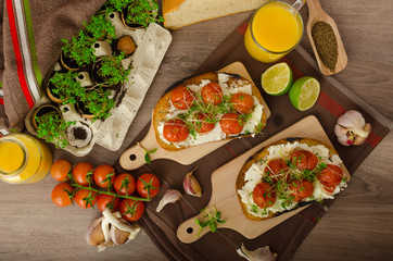 Roasted Cherry Tomato Sauce and Ricotta on Toast
