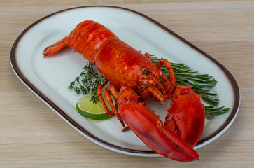 Boiled lobster