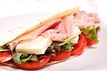 Traditional Italian piadina