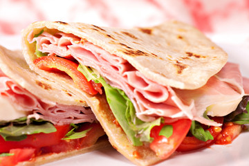 Traditional Italian piadina