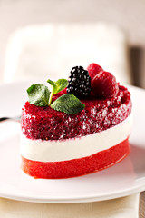 Panna Cotta with fresh berries.