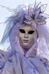 Mask posing at Venice carnival