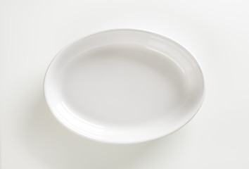 Deep oval porcelain dish