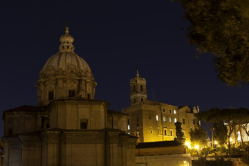 Fototapeta na wymiar View of Rome historic center, Italy 