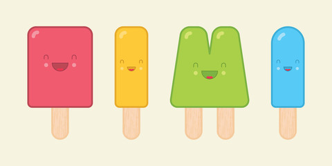 Cute Geometric Popsicles