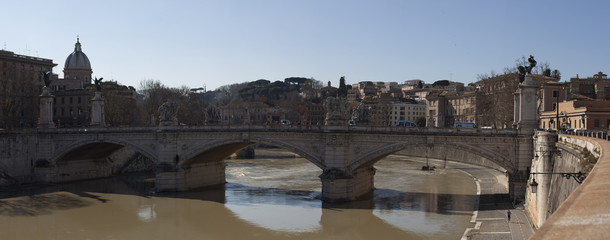 View of Rome historic center, Italy 