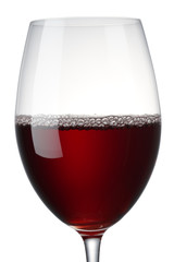 Red wine isolated on white background/with clipping path