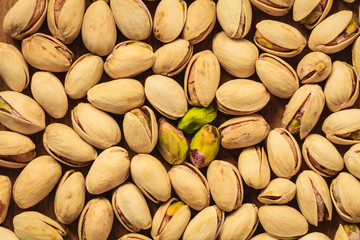 Roasted pistachio nuts seed as background