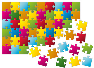 Naklejka premium Buntes Puzzle