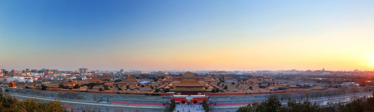 Beijing Forbidden City sunset
