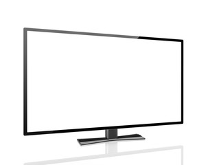 digital technology business concept: blank TV  display with emp