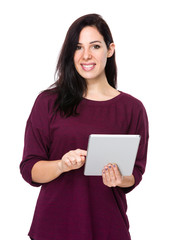 Woman use tablet