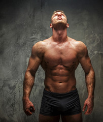 Muscular man with great body.