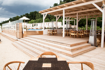 Terrace for relaxation on open air.