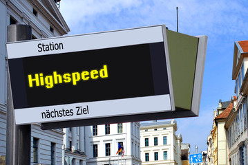 Naklejka premium Anzeigetafel 7 - Highspeed