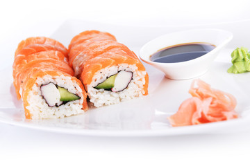 sushi with salmon