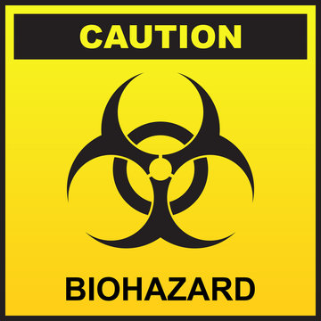 Warning ebola biohazard sign vector