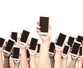 Modern mobile phone in  hand