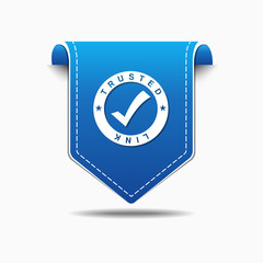 Trusted Link Blue Vector Icon Design
