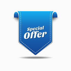 Special Offer Blue Vector Icon Design