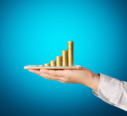 Modern mobile phone in  hand